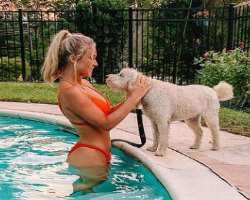 The star has adopted a dog whom she loves to spend her free time.